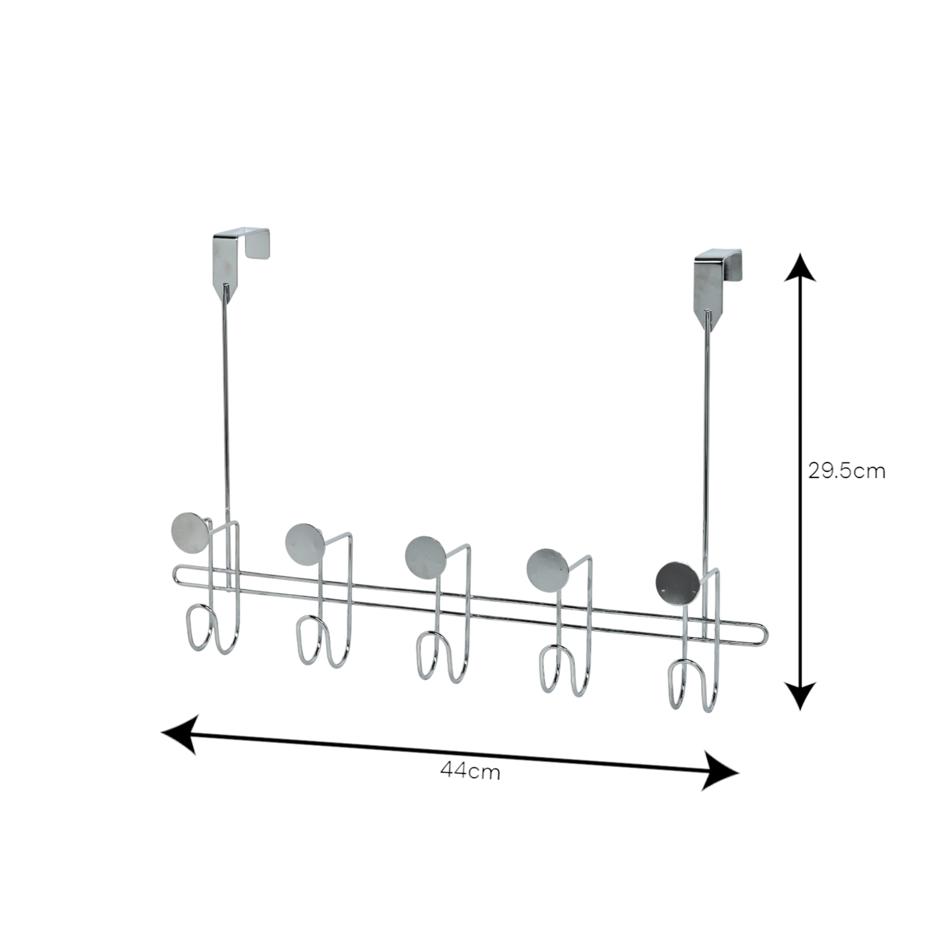 Showerdrape Moretti Chrome Over Door Storage Hooks | Silver | 1