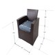image 4 of Dark Brown Rattan Sofa 1 Sofa, 2 Chairs, 1 Table Multi
