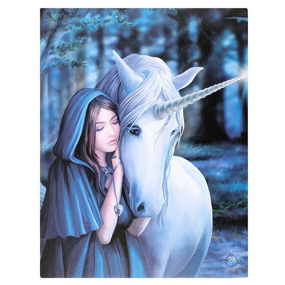 Anne Stokes 19x25cm Solace Canvas - Multicoloured - One Size