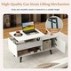 image 9 of COSTWAY Lift Top Coffee Table w/Hidden Compartment White White