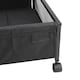 image 5 of Living and Home 1Pcs Under Bed Steel Storage Organizer Basket with Wheels | Black