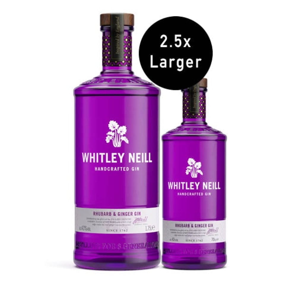 image 1 of Whitley Neill Rhubarb & Ginger Gin Extra Large 1.75 Litre