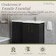 image 3 of Balterley Right-Hand Bathroom Vanity and WC Unit Combination with Basin, with Handles | Grey | Satin Soft Black