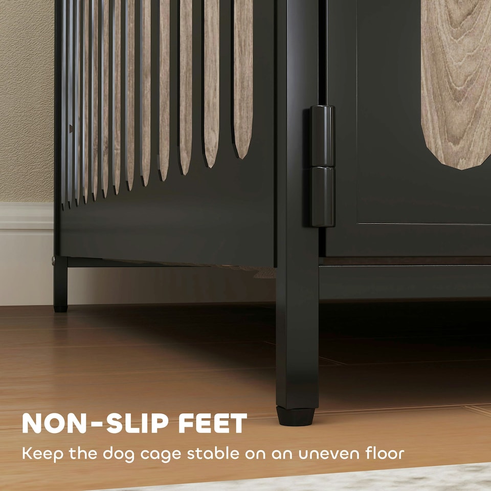image 1 of PawHut Dog Crate Furniture with Anti-Chew Resistant Mesh for XL Dogs