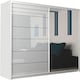 image 4 of Stylish 150cm Bedroom Wardrobe with Sleek Design & Space-Saving Sliding Doors Black | Black150cm 