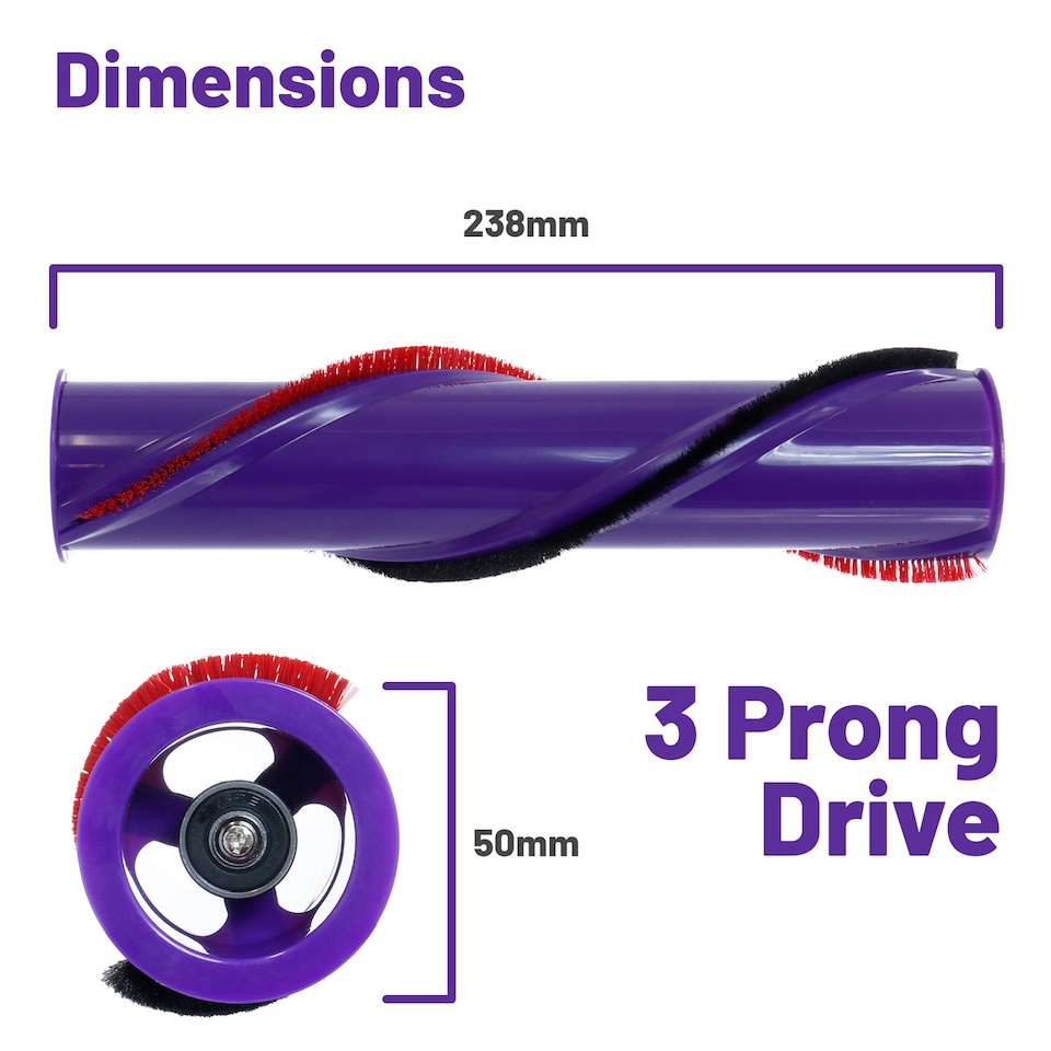 image 1 of Reliapart Compatible for Dyson V10, V11 (Animal) Type Direct Drive Brushbar - 969569-01