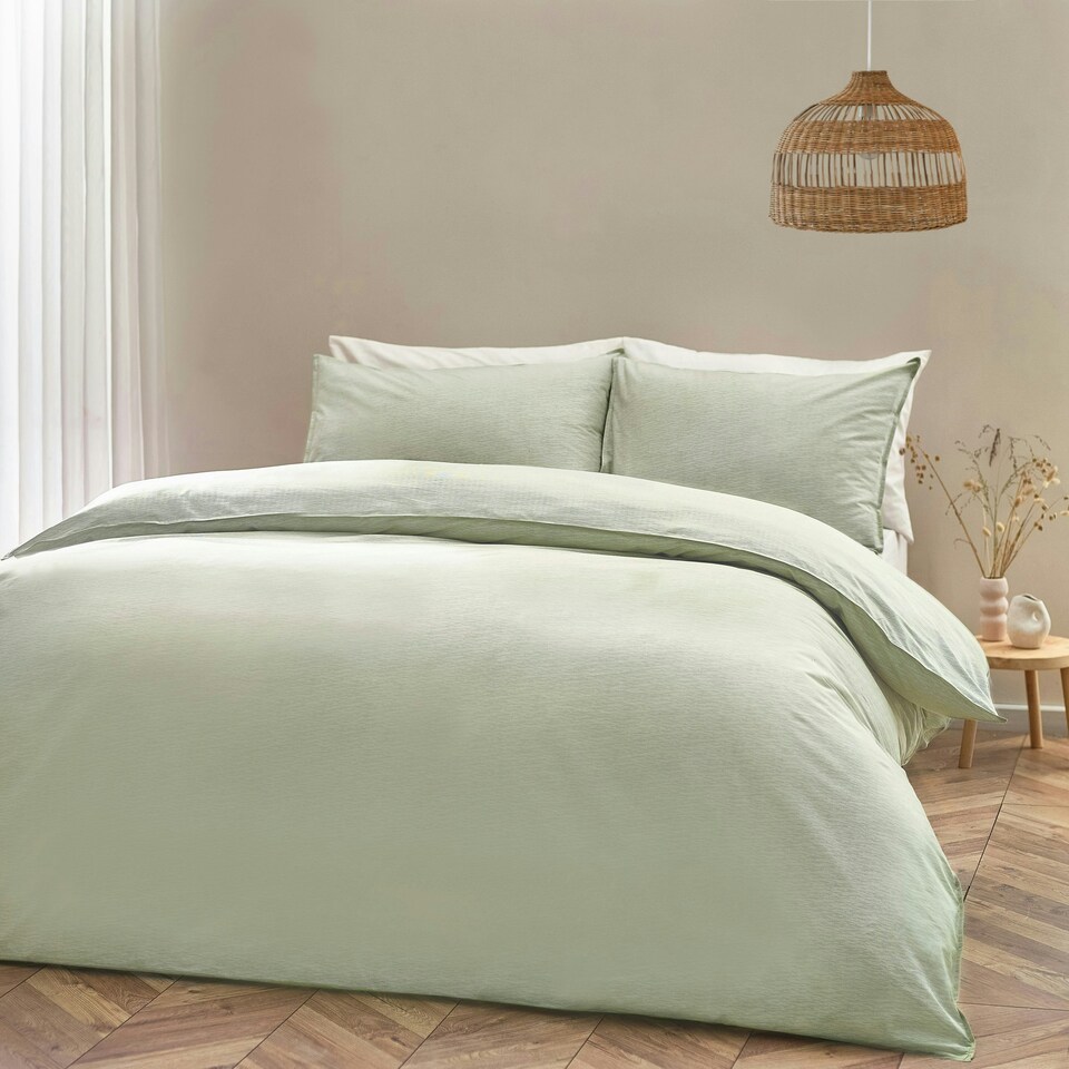 image 1 of Yard Heaton Stripe 100% Cotton Double Duvet Cover Set