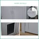 image 8 of PawHut Wood Cat Litter Box Enclosure Furniture w/ Adjustable Interior Wall Grey