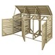 image 8 of Rowlinson Timber Double Bin Store With Single Box Store Brown