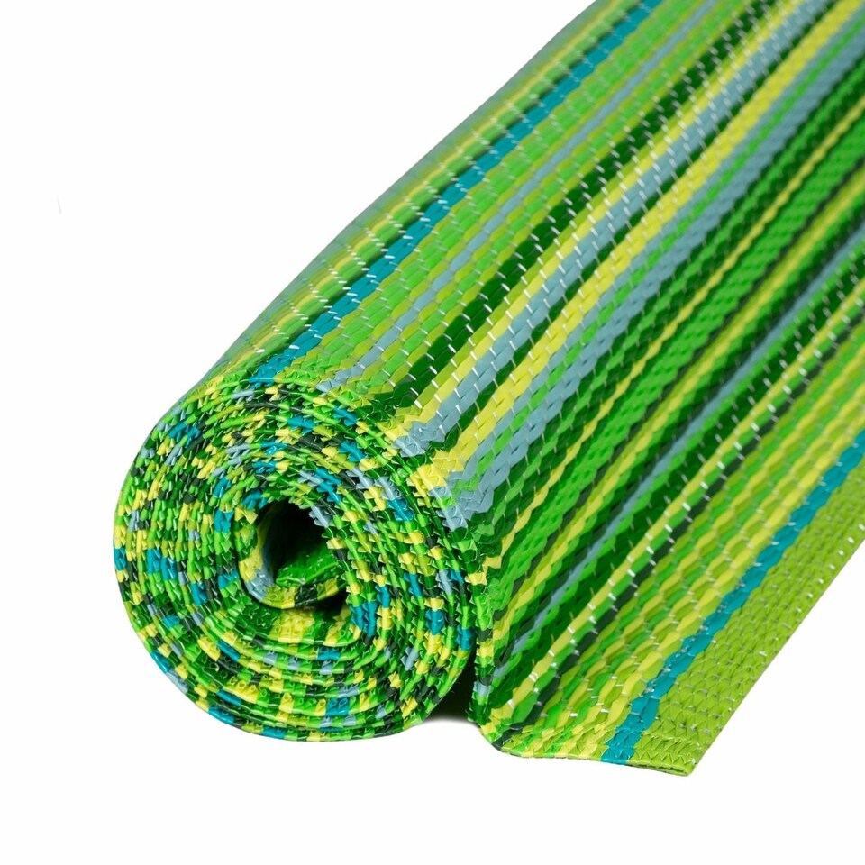 image 1 of The Rugs Rainbow Collection Reversible Weatherproof Outdoor Garden Patio Rug Striped | 1020