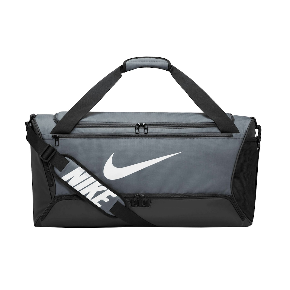 image 1 of Nike Brasilia Swoosh Training 60L Duffle Bag - Iron Grey/Black/White - One Size