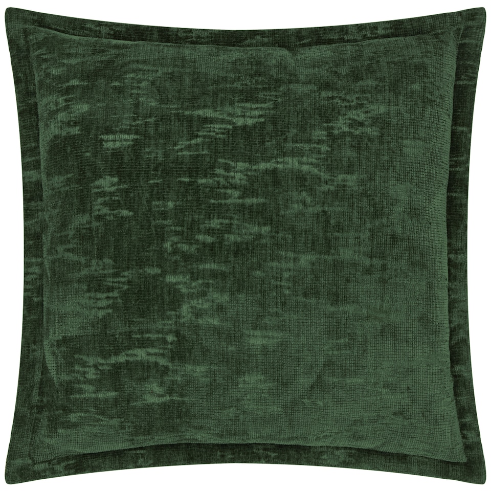 image 1 of Paoletti Aurelio Chenille Jacquard Polyester Filled Cushion, Emerald