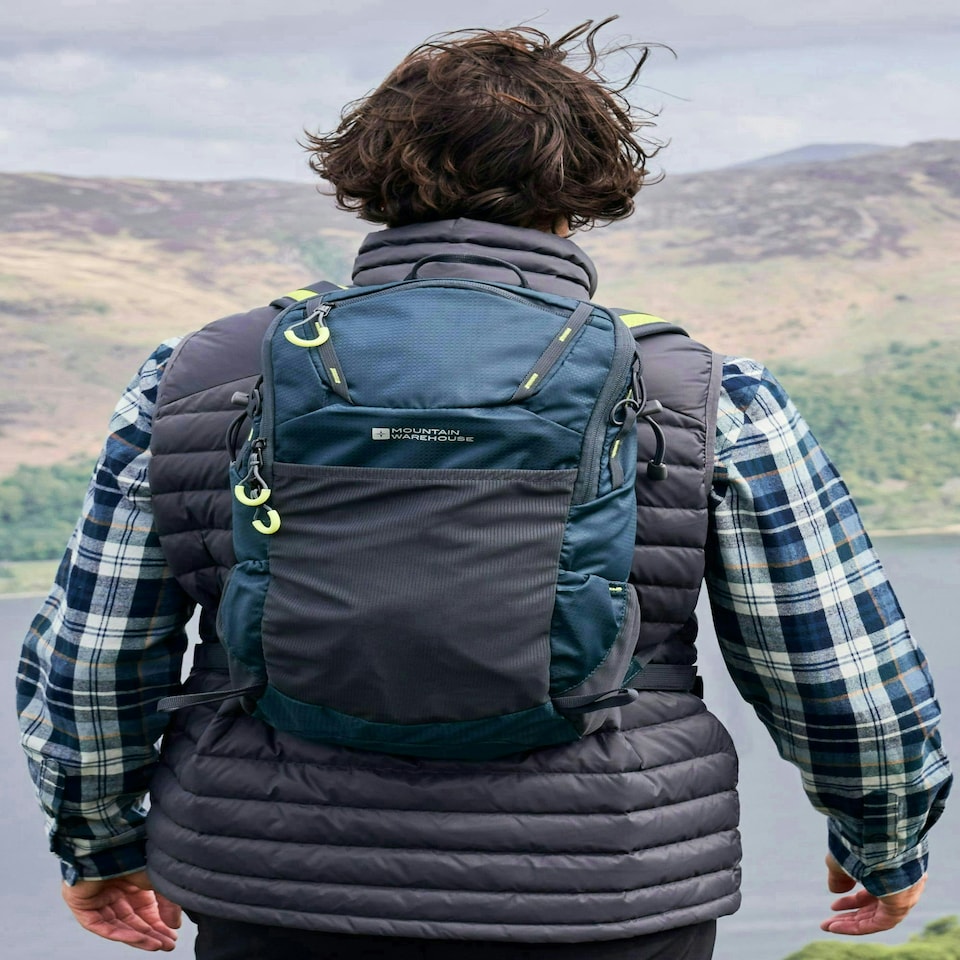 image 1 of Mountain Warehouse Inca Backpack with Adjustable Chest Straps Sports Rucksack Blue