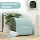 image 9 of PawHut Cat Litter Box Kitten Litter Tray w/ Lid, Scoop, Filter, Flap Door