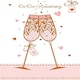 image 1 of Sparkling With Hearts Champaign On Our Wedding Anniversary Card