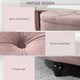 image 6 of HOMCOM Semi-Circle Ottoman Storage Bench, Bed End Bench, Tufted Upholstered Window Seat Footrest Stool with Rubberwood Legs for Bedroom & Entryway, 120 x 46 x 42 cm, Pink