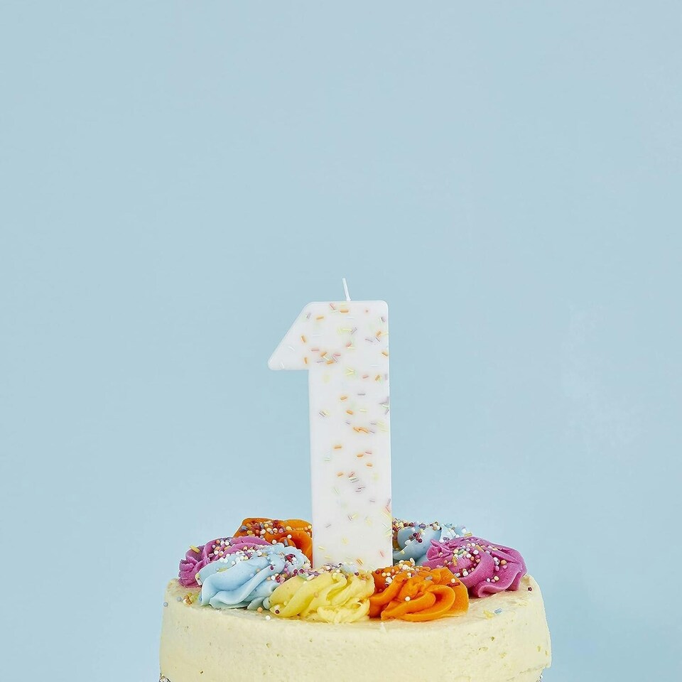 Giant Pastel Sprinkle Candle - No. 1  HBGP126 | Multi