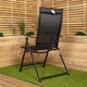 image 6 of Outdoor Garden Patio Multi Position Reclining Folding Chair in Black