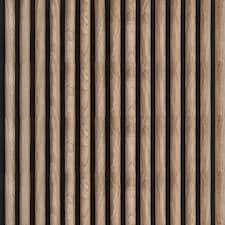 Fuse Acoustic Wooden Reeded Wall Panel in Walnut Effect, 2.4m x 0.6m