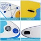 image 6 of HOMCOM 10ft Inflatable Surfing Boards W/ Paddle, Fix Bag, Air Pump, Backpack Yellow
