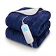 image 5 of Cosi Home Fleece & Sherpa Electric Heated Throw - Navy