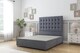 image 1 of Sloomy Alabama Steel Plush Divan Bed Base 2 Drawers Same Side With 54 Inch Floor Standing Headboard | Grey | Steel | Small Single | 1