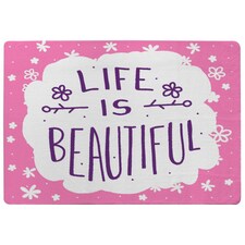 Life Is Beautiful (Rug) Pink | Large: 140x200cm