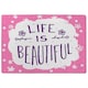 image 1 of Life Is Beautiful (Rug) Pink | Large: 140x200cm