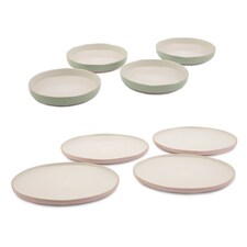Jamie Oliver Big Love Plates and Bowls, Set of 8 | Pink | Pink