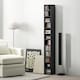 image 2 of HOMCOM 204 CD Storage Unit, Storage Tower with 12 Cubes, 175cm Tall Bookcase for Living Room, Home Office, Study Room, Black
