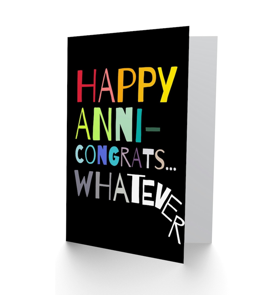 image 1 of Happy Anniversary Congratulations Whatever Funny Birthday Card