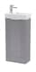 image 1 of Balterley Retro Floor Standing 1 Door Cloakroom Vanity Basin Unit | Grey | Satin Grey | 1