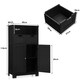 image 2 of COSTWAY Bathroom Cabinet Wooden Storage Cupboard Black Black