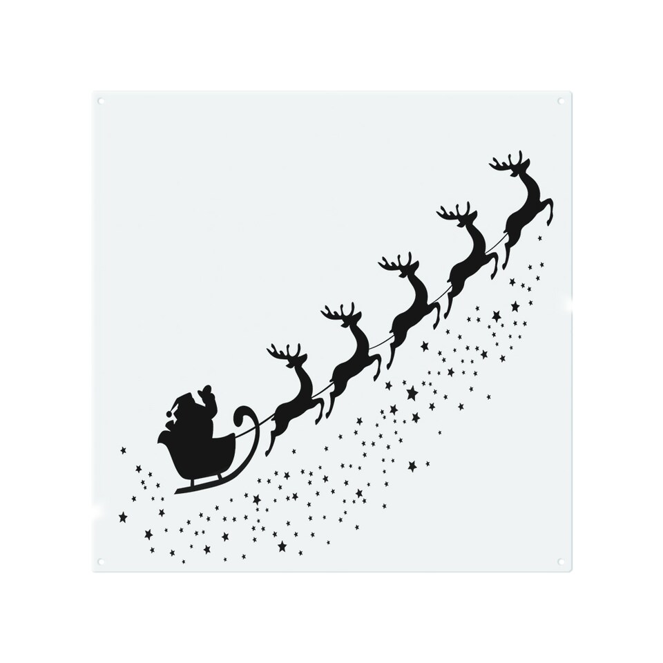 image 1 of Santa Claus Flying Dining Splash Back | White