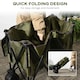 image 4 of Outsunny Folding Wagon Garten Cart Collapsible Camping Trolley on Wheels, Grey