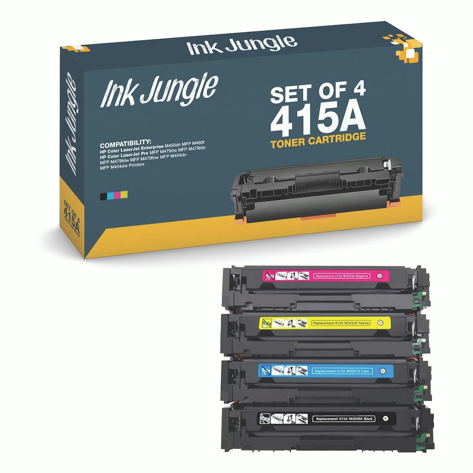 image 1 of Set of 4 Compatible HP 415A Toner Cartridge Multipack Multi
