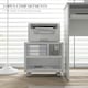 image 3 of HOMCOM Printer Stand with Storage Printer Cart on Wheels for Home Office White
