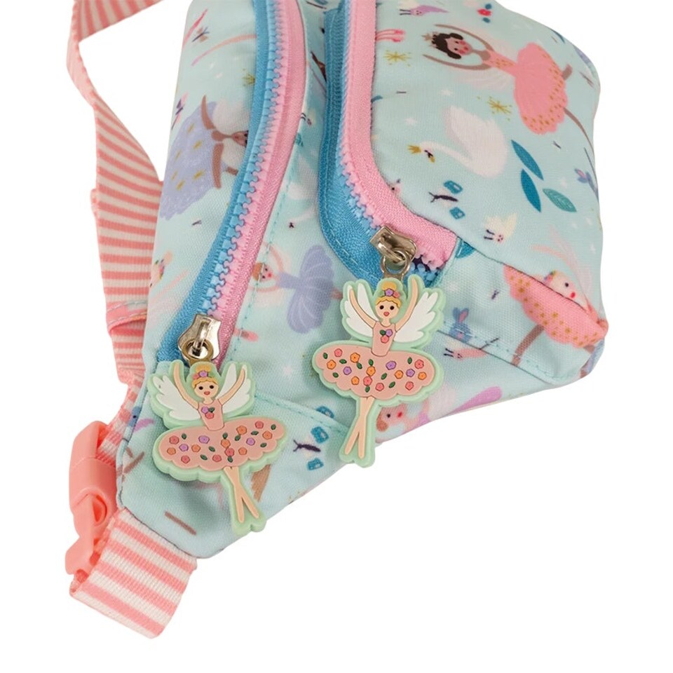 image 1 of Floss & Rock Children's Belt Bag - Ballerina Blue | Pink