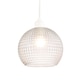 image 4 of Modern Spherical Clear Glass Pendant Light Shade with Square Diamond Ridges | Clear