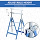 image 4 of HOMCOM 2-piece steel sawhorse set Telescopic building