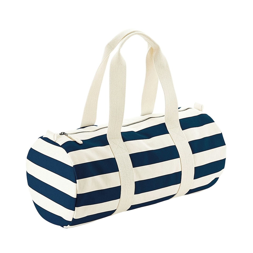 Westford Mill Nautical Duffle Bag - Natural/Navy - One Size