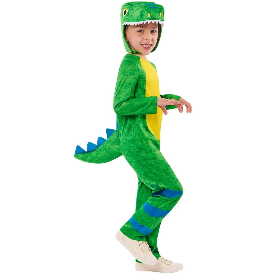 image 1 of Bristol Novelty Childrens/Kids Friendly Dinosaur Costume Set - Green - 7-8 Years 7-8 years