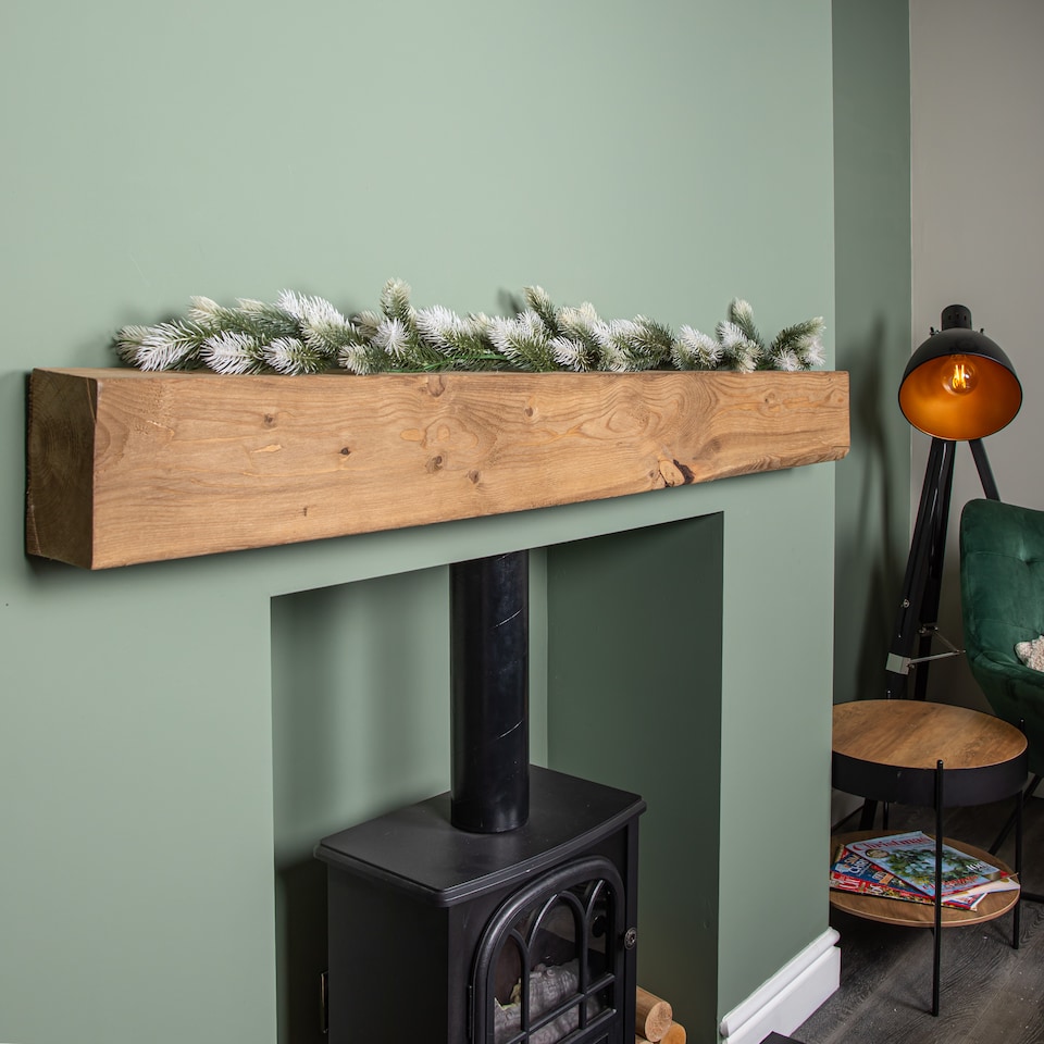 image 1 of 1.57m Plain Green Foliage Christmas Garland Decoration