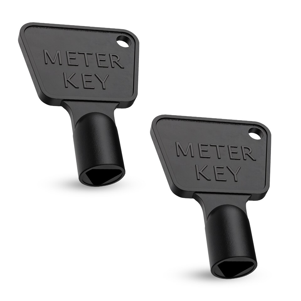 image 1 of Triangle Utility Key, Gas & Electric Meter Key with Triangular Socket - 2pcs