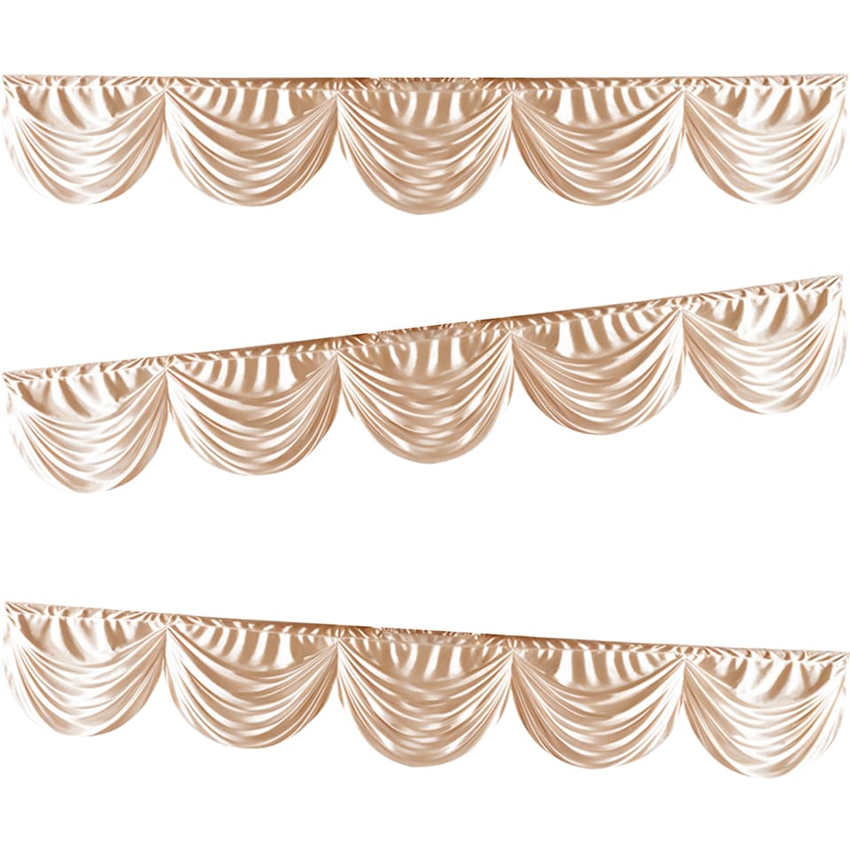 image 1 of 3M Ice Silk Wedding Drapery, Detachable Backdrop Curtain - 1pc