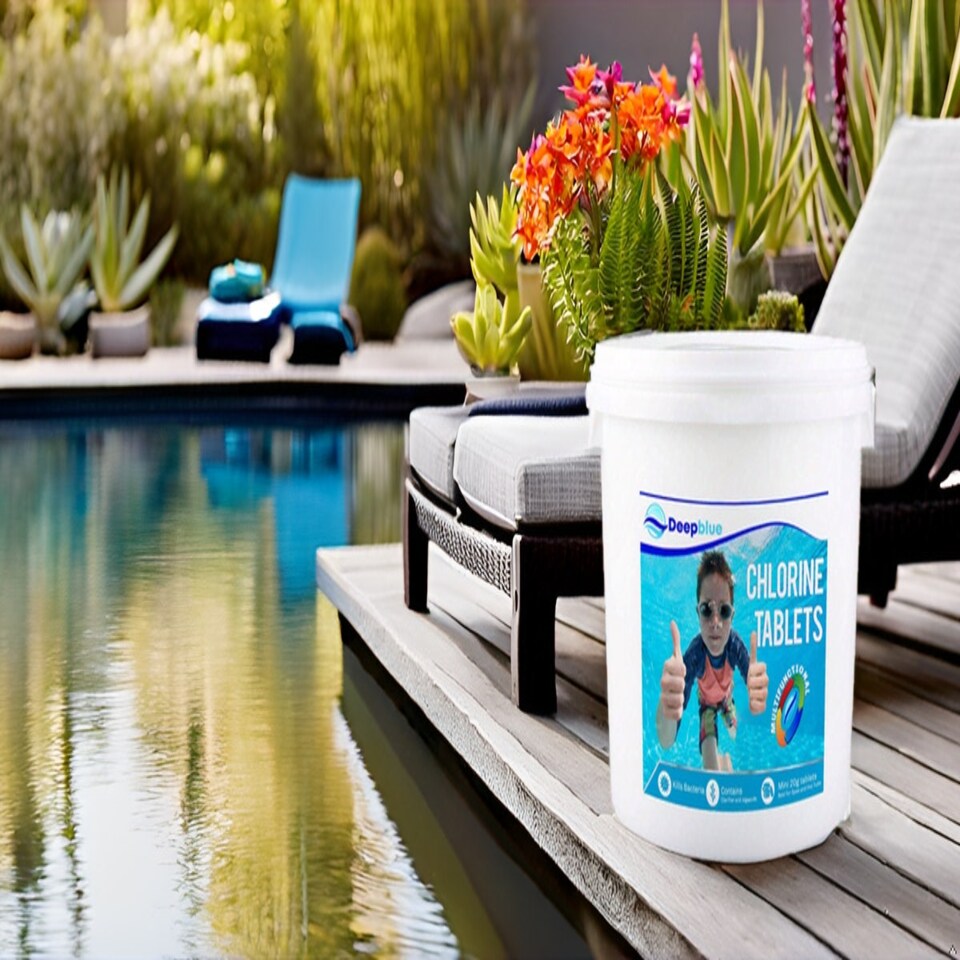 image 1 of Deep Blue Pro - Multifunctional Mini 20g Chlorine Tablets 2kg Long lasting stabilised clarifier algae inhibitor