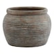 image 1 of Siena Diameter Rimmed Plant Pot - Ceramic - L28 x W28 x H20 cm - Brown