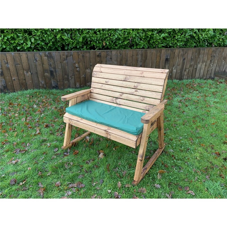 image 1 of Deluxe Rocker Bench With 1 x Bench Cushion Green , 1 x Scatter Cushion Green , 1 x Standard Cover