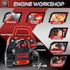 image 4 of HOMCOM Kids Truck Engine Toy Set, Toddler Educational Car Service Station Playset, Take Apart Workshop, with RC Car Key, Steering wheel, Horn, Light, for 3-5 Years Old Red