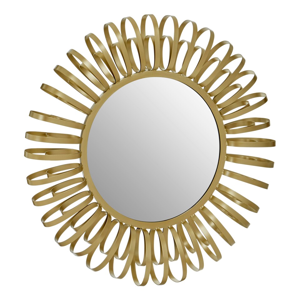 image 1 of Trento Multi Ring Design Wall Mirror Gold